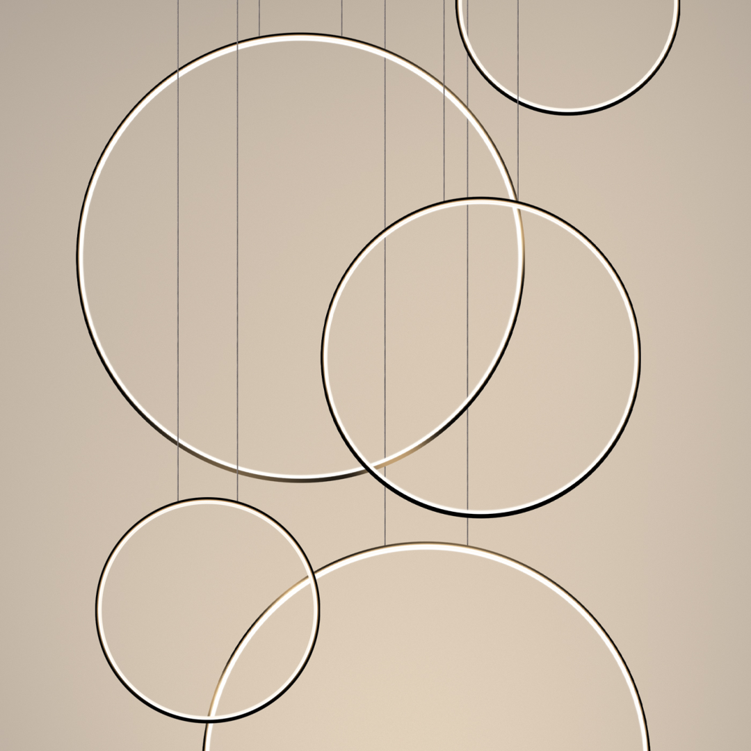 Lampa wisząca RIO 5 55/55/78/110/110 czarna LED 3000K - 19282