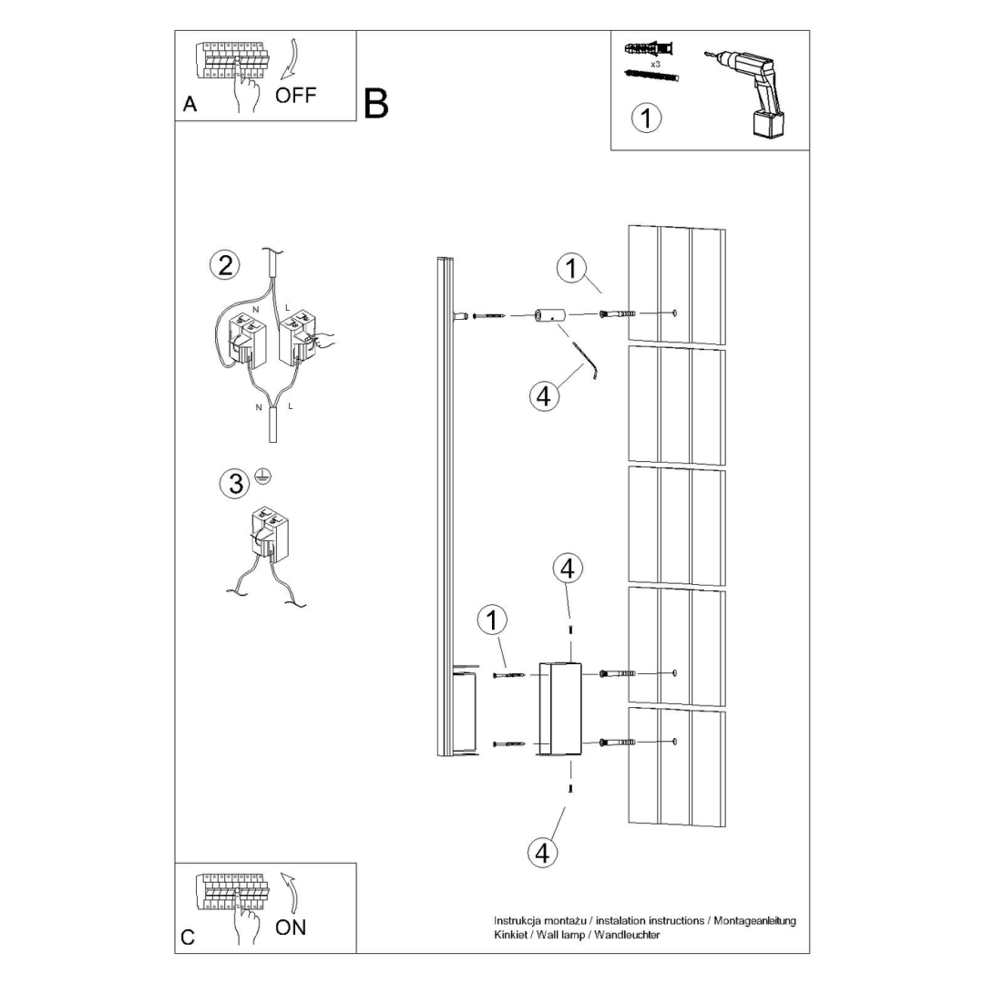 Kinkiet LAGOM 150 zielony oliwkowy LED 4000K - 19508
