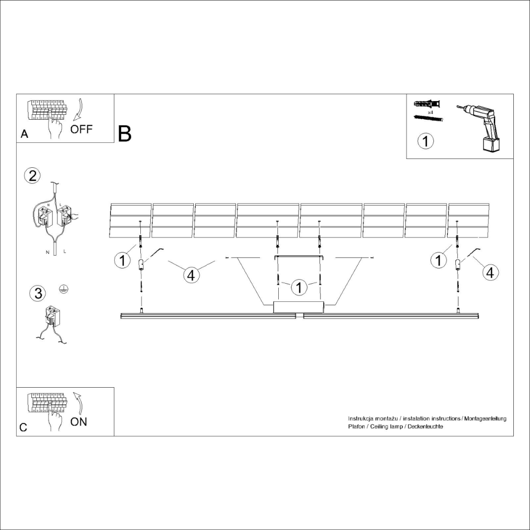 Plafon LAGOM beżowy 3000K - 19599