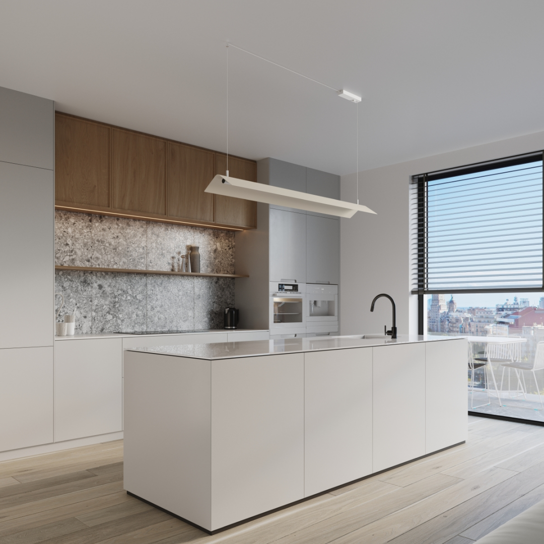 Lampa wisząca ELVA beżowa LED 4000K - 19721