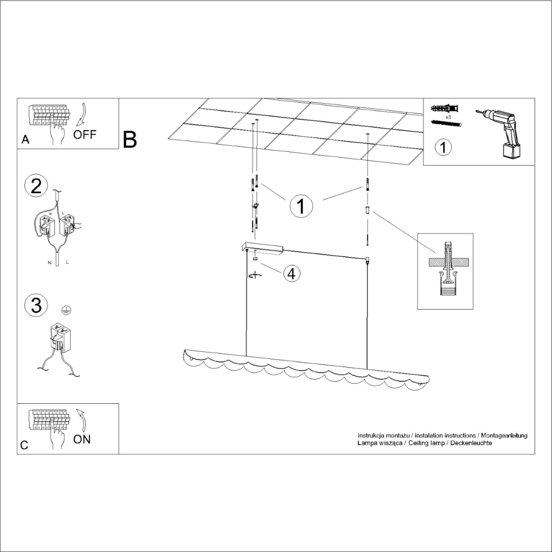 Lampa wisząca BISCUIT ultramaryna LED 3000K - 19791