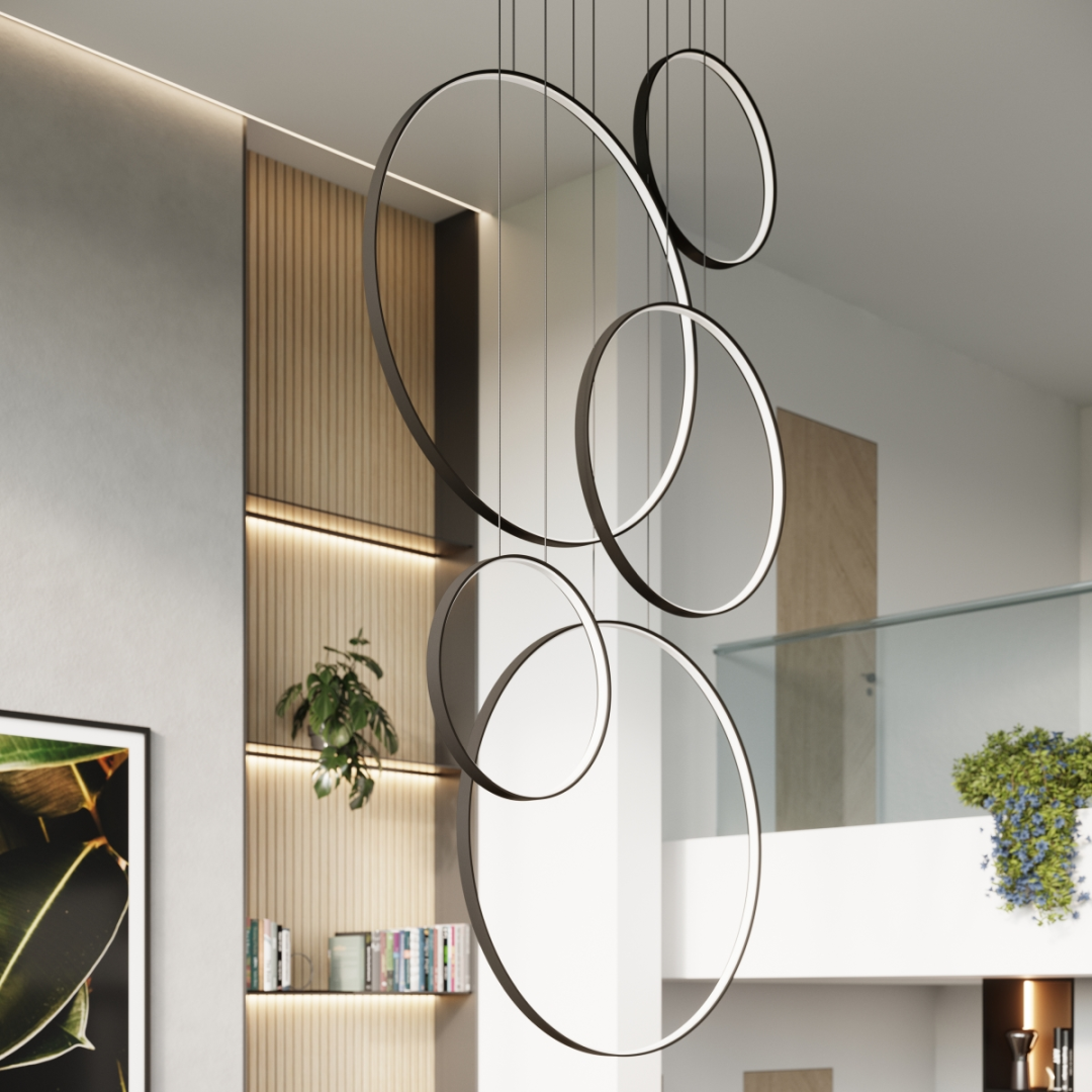 Lampa wisząca RIO 5 55/55/78/110/110 biała LED 3000K - 19871