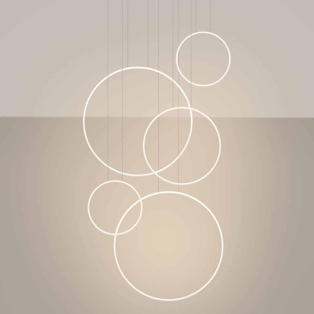 Lampa wisząca RIO 5 55/55/78/110/110 biała LED 3000K - 19873