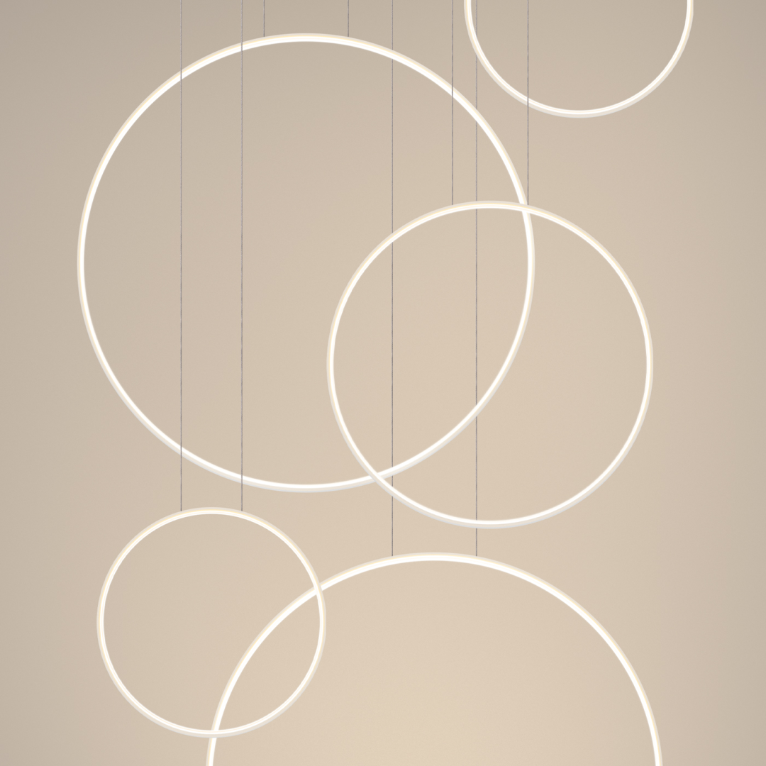 Lampa wisząca RIO 5 55/55/78/110/110 biała LED 3000K - 19879