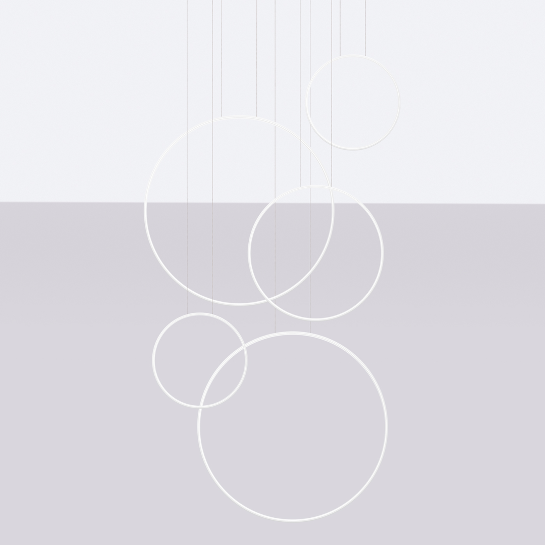 Lampa wisząca RIO 5 55/55/78/110/110 biała LED 4000K - 19887