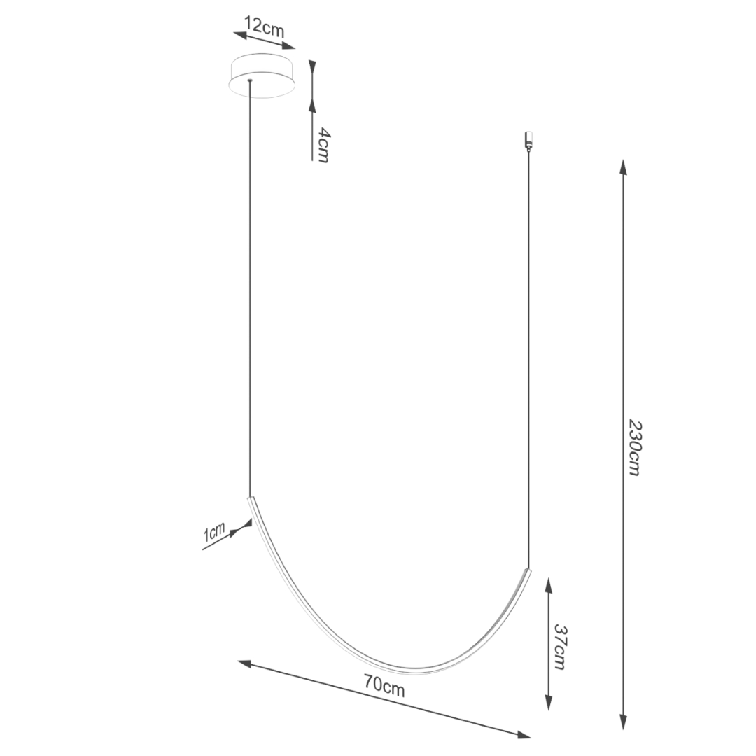 Żyrandol ALVAR 1 czarny LED 3000K - 19925