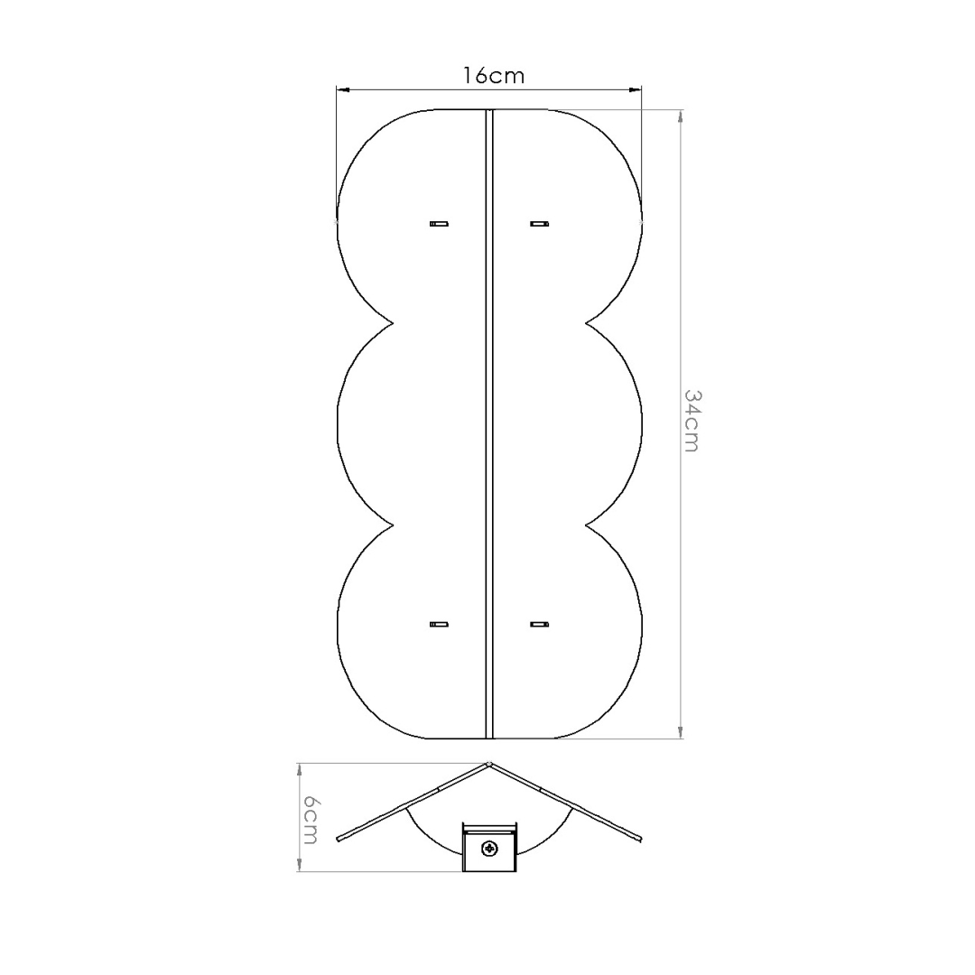 Kinkiet BISCUIT czarny - 22029