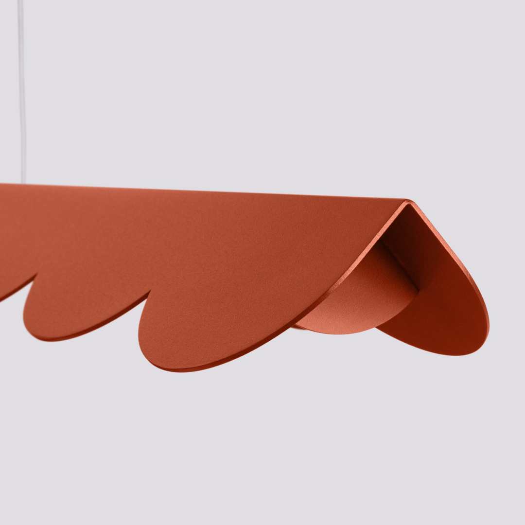 Lampa wisząca BISCUIT ochra czerwona LED 3000K - 22355