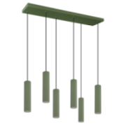 Lampa wisząca IVAR 6L zielona oliwka LED 3000K