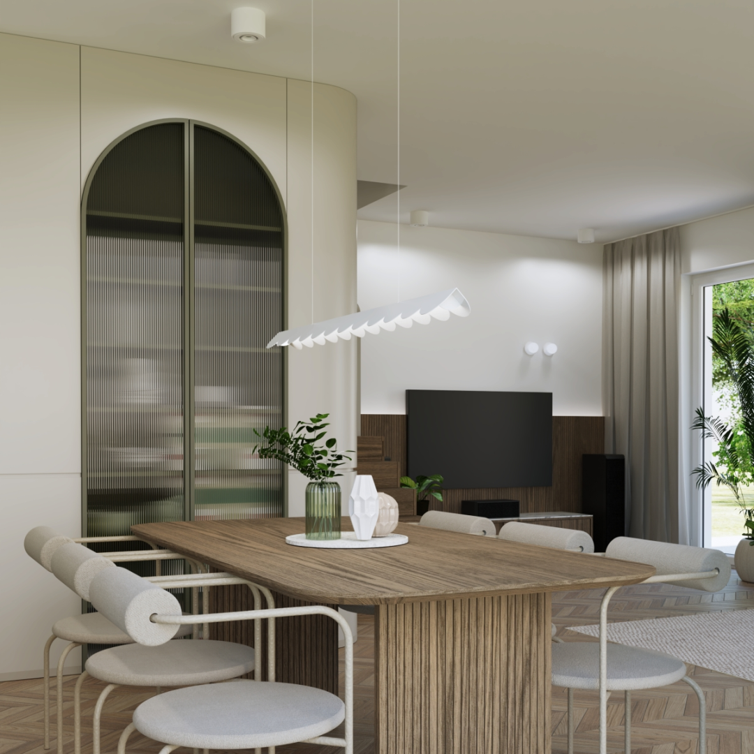 Lampa wisząca BISCUIT 100 biała LED 3000K - 29444