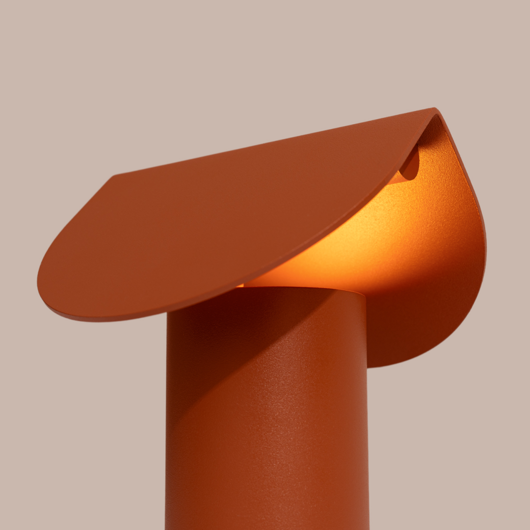 Lampa biurkowa BISCUIT ochra czerwona LED 3000K - 29685