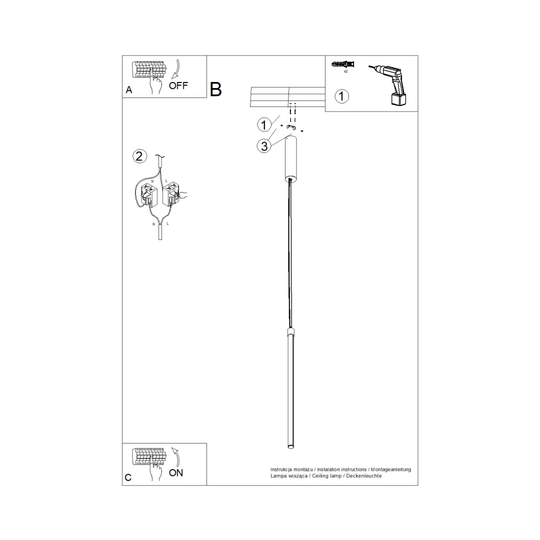 Lampa wisząca TRANG 75 LED 3000K - 29860