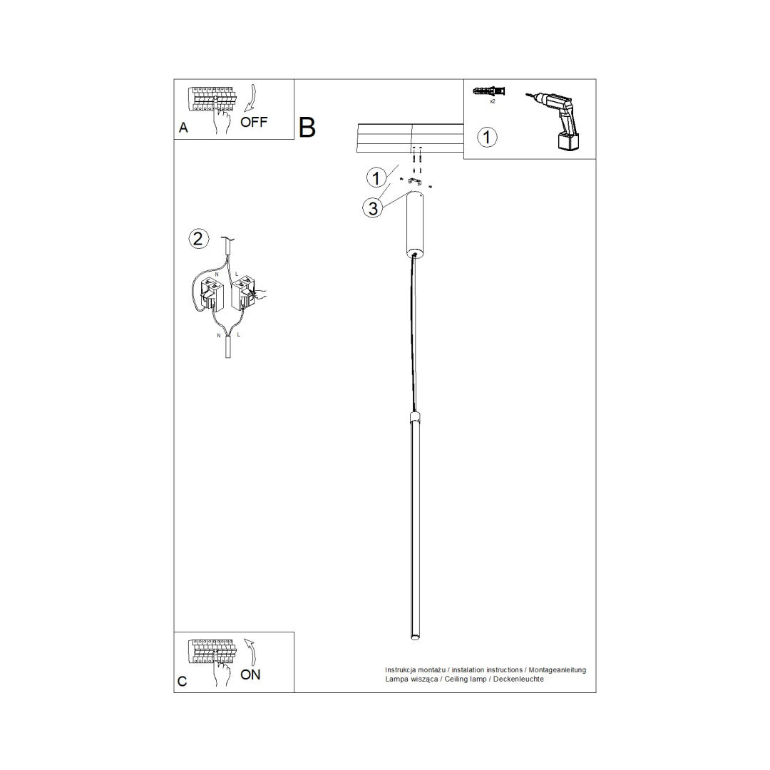 Lampa wisząca TRANG 100 LED 3000K - 29870