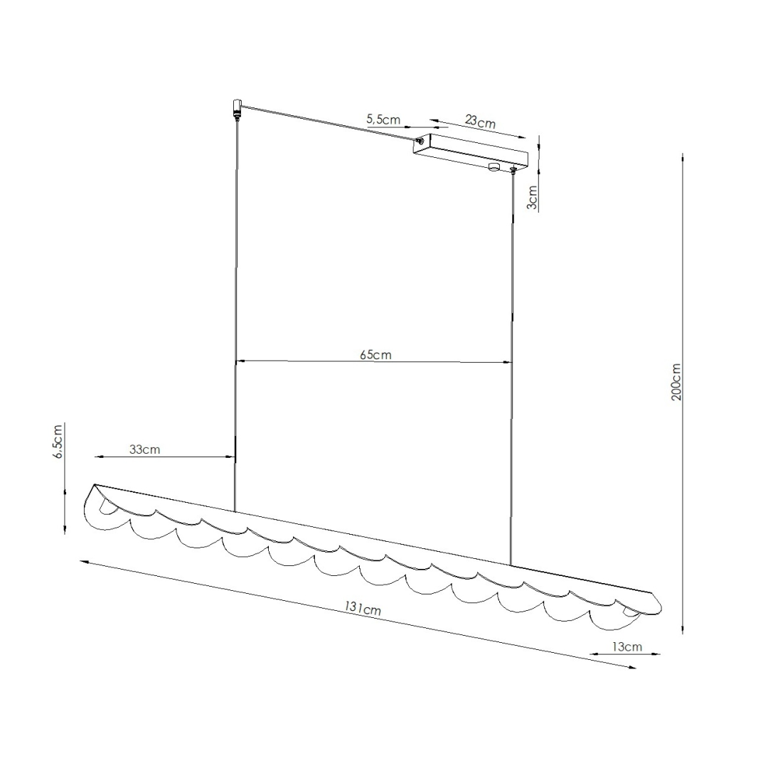 Lampa wisząca BISCUIT 130 żółta LED 4000K - 30124