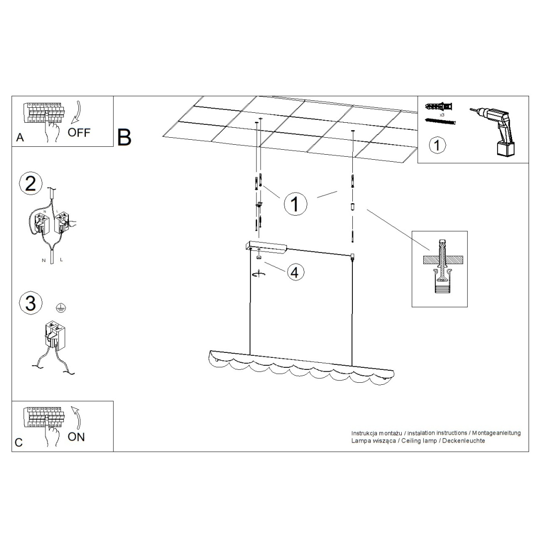 Lampa wisząca BISCUIT 100 szałwiowa LED 4000K - 30268