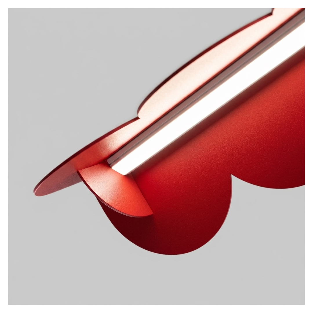 Lampa wisząca BISCUIT 100 czerwona LED 4000K - 30289