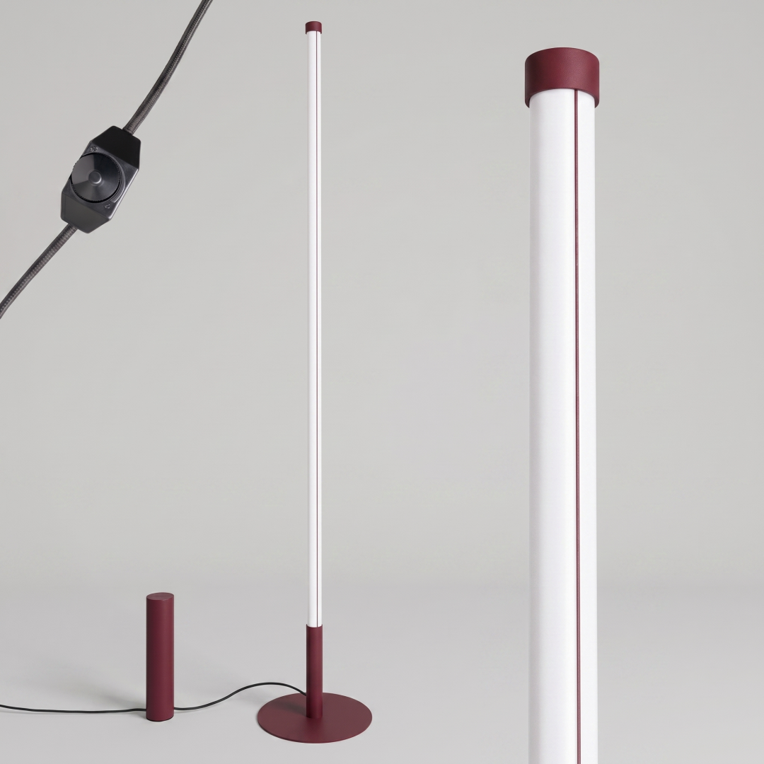 Lampa podłogowa TRANG burgund 4000K - 30607