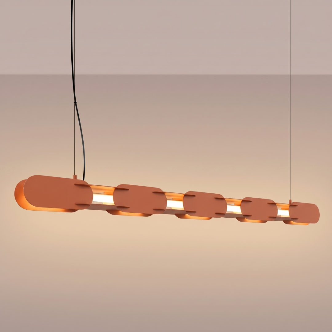 Lampa wisząca CHAIN 158 ochra czerwona LED 3000K - 30759