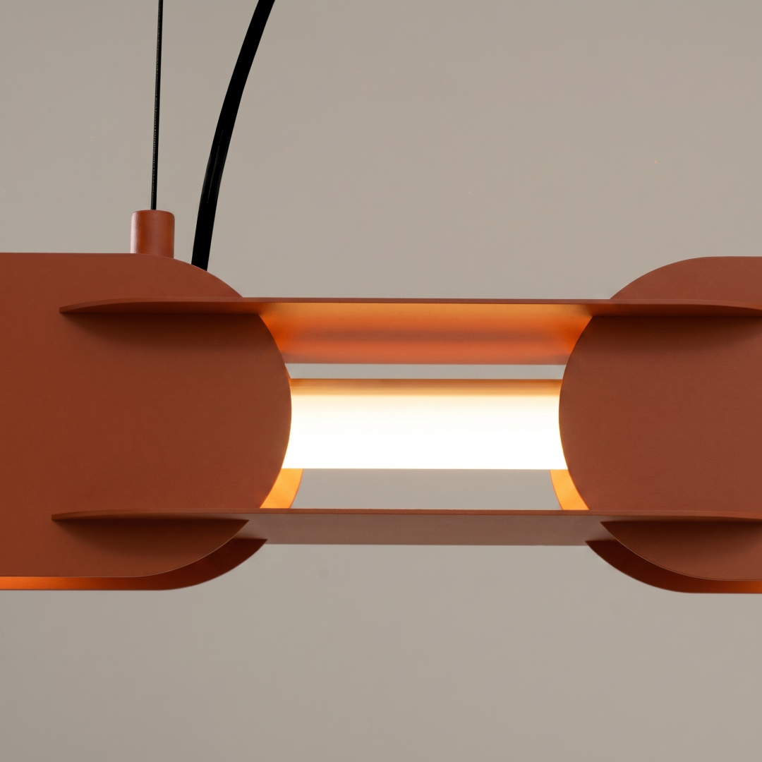Lampa wisząca CHAIN 158 ochra czerwona LED 3000K - 30760