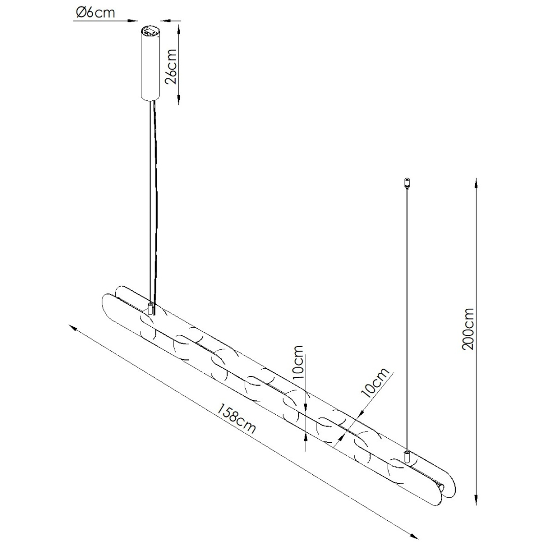 Lampa wisząca CHAIN 158 taupe LED 3000K - 30783