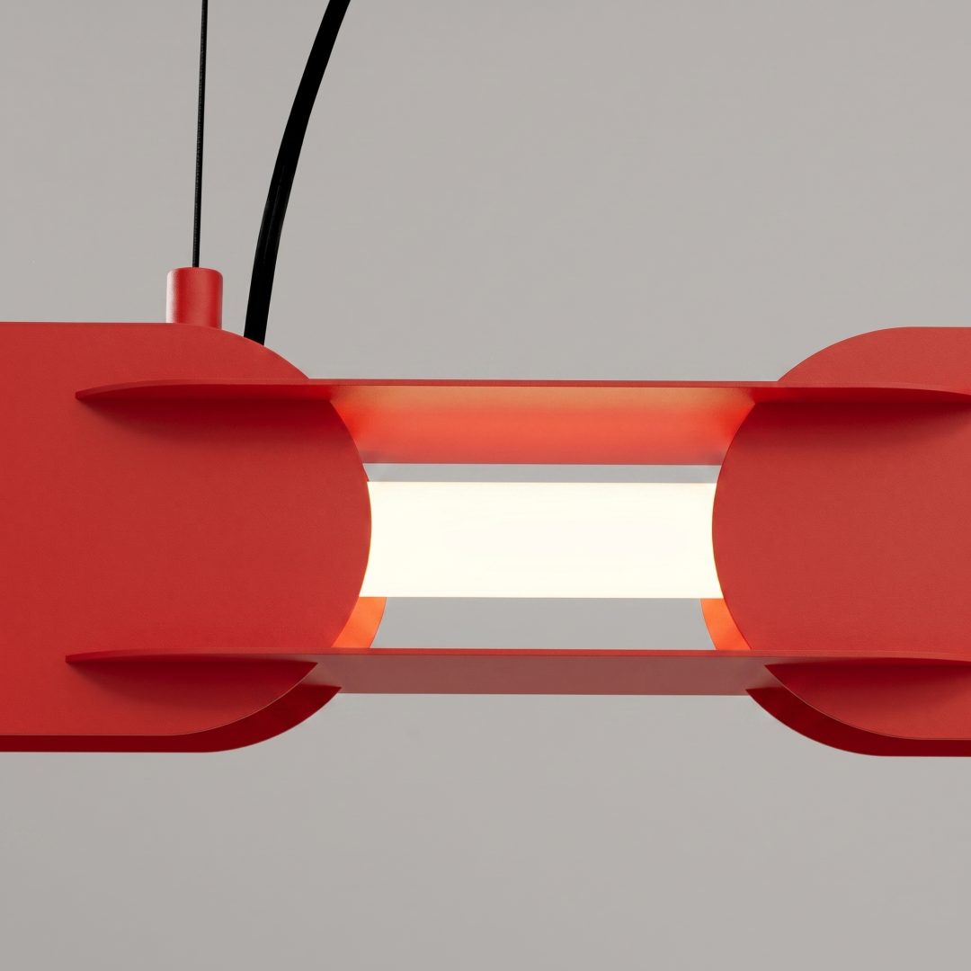 Lampa wisząca CHAIN 158 czerwona LED 4000K - 30851