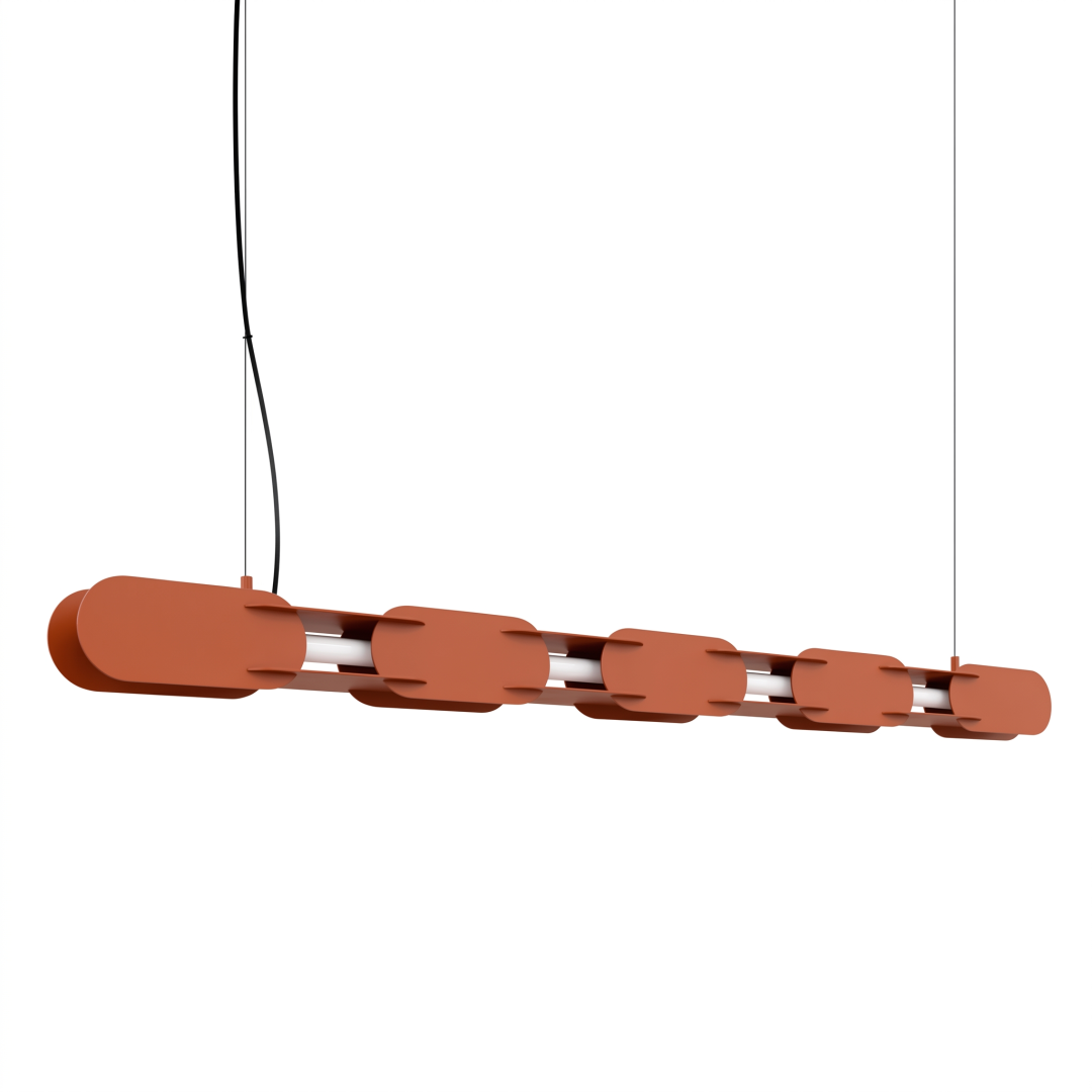Lampa wisząca CHAIN 158 ochra czerwona LED 4000K - 30862