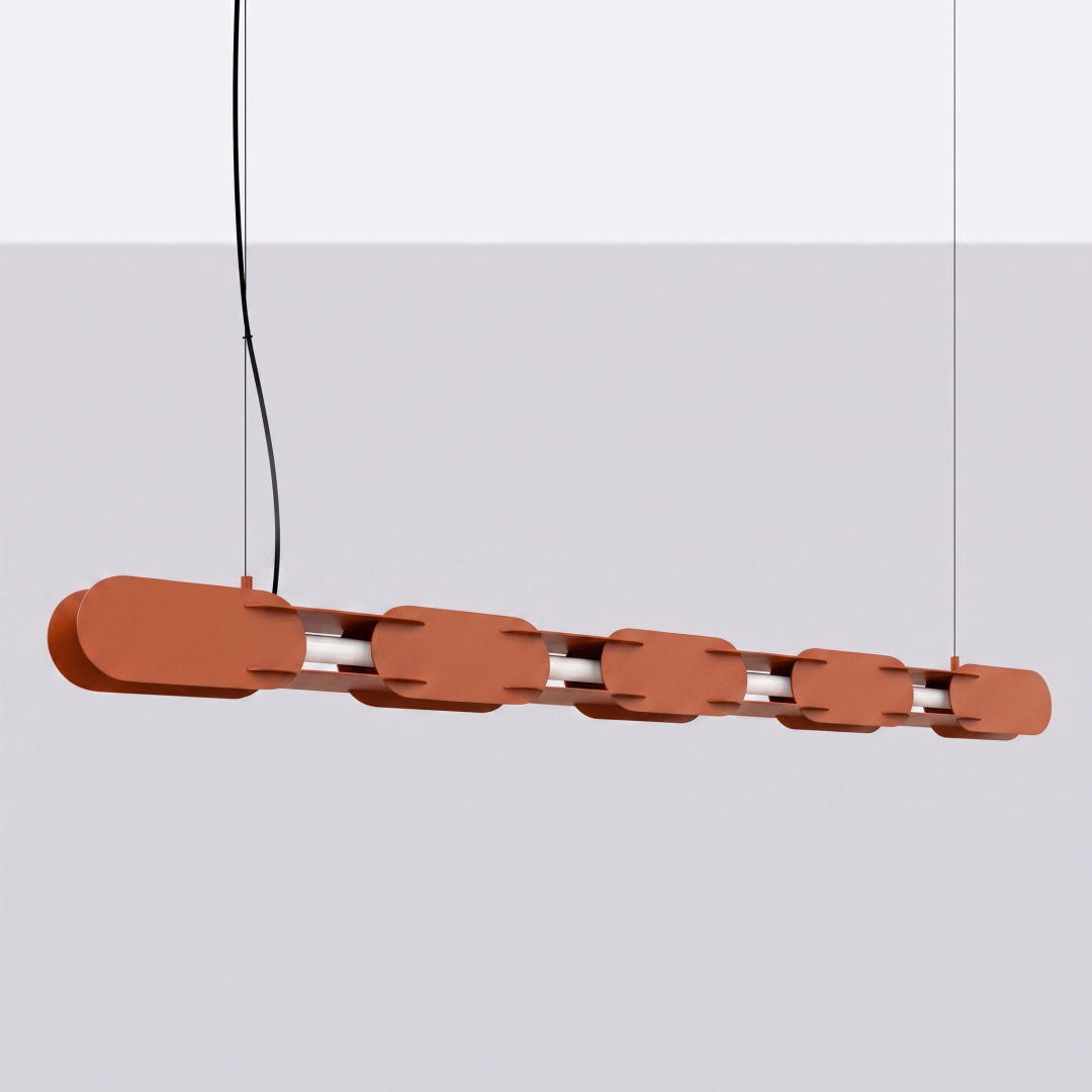 Lampa wisząca CHAIN 158 ochra czerwona LED 4000K - 30863