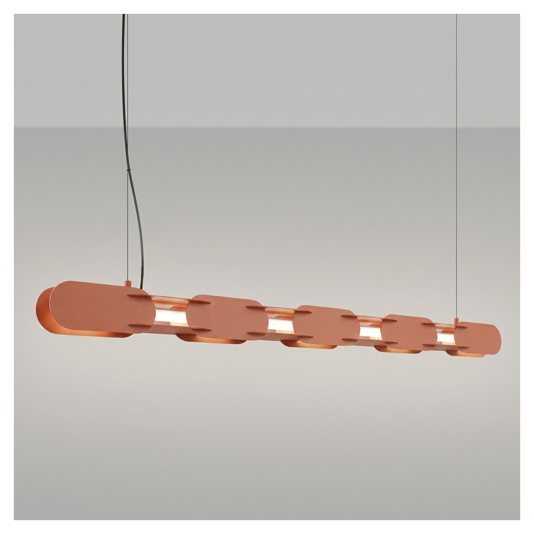 Lampa wisząca CHAIN 158 ochra czerwona LED 4000K - 30864