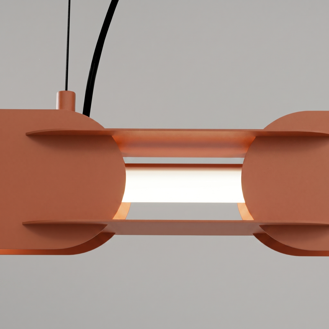 Lampa wisząca CHAIN 158 ochra czerwona LED 4000K - 30865