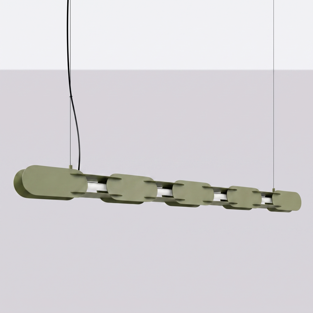 Lampa wisząca CHAIN 158 zielona oliwka LED 4000K - 30898