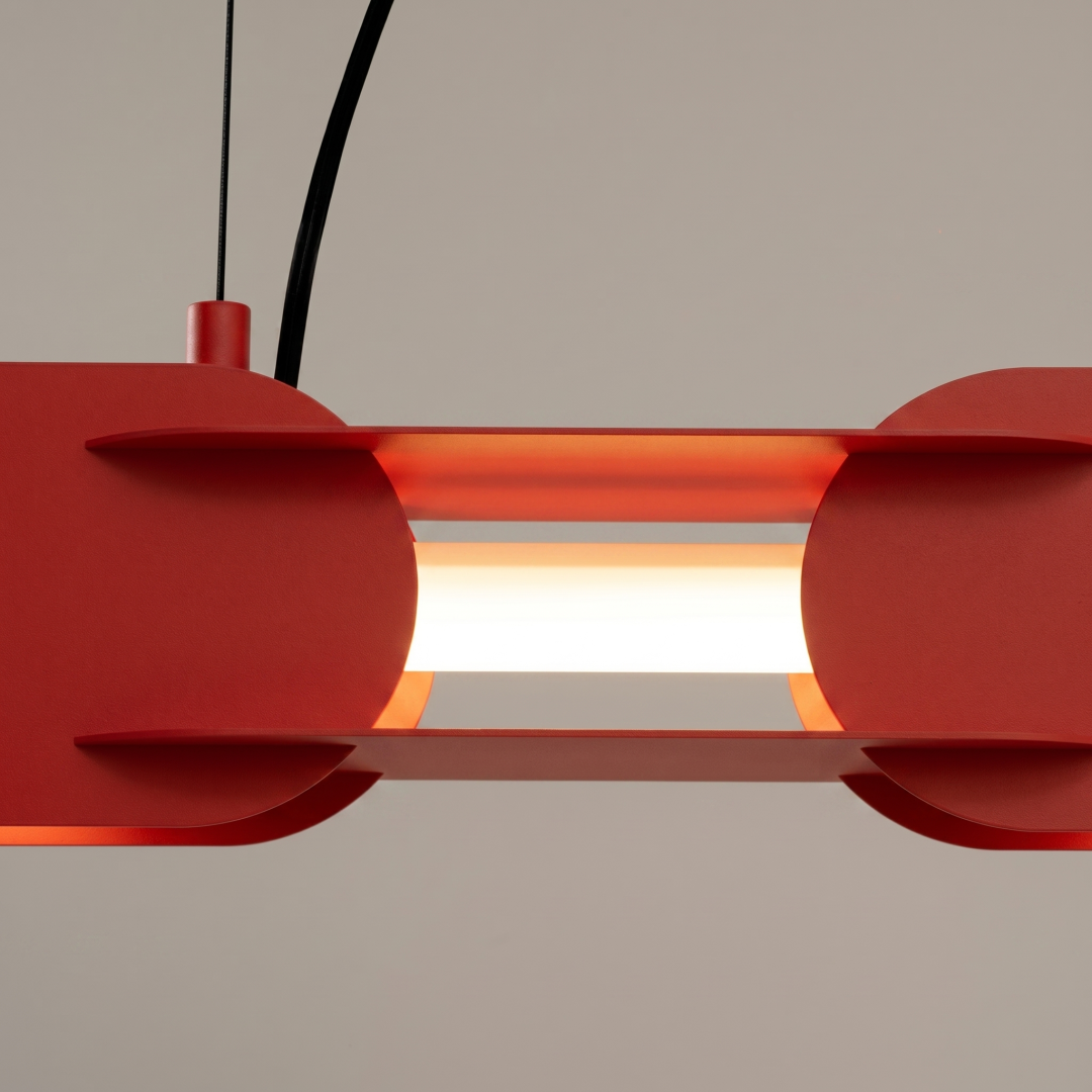 Lampa wisząca CHAIN 91 czerwona LED 3000K - 31174