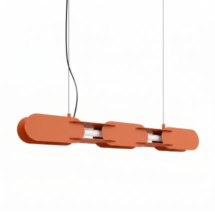 Lampa wisząca CHAIN 91 ochra czerwona LED 3000K