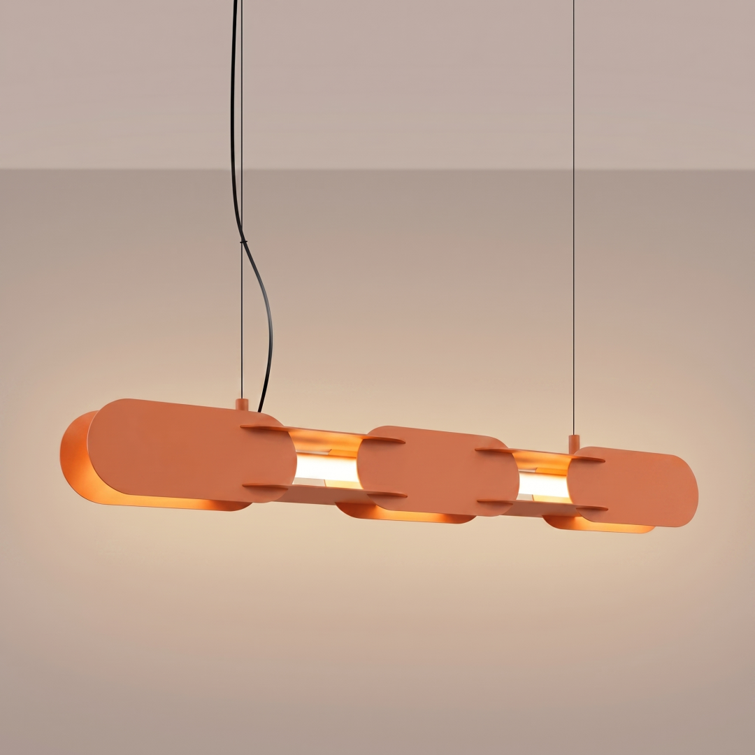 Lampa wisząca CHAIN 91 ochra czerwona LED 3000K - 31187
