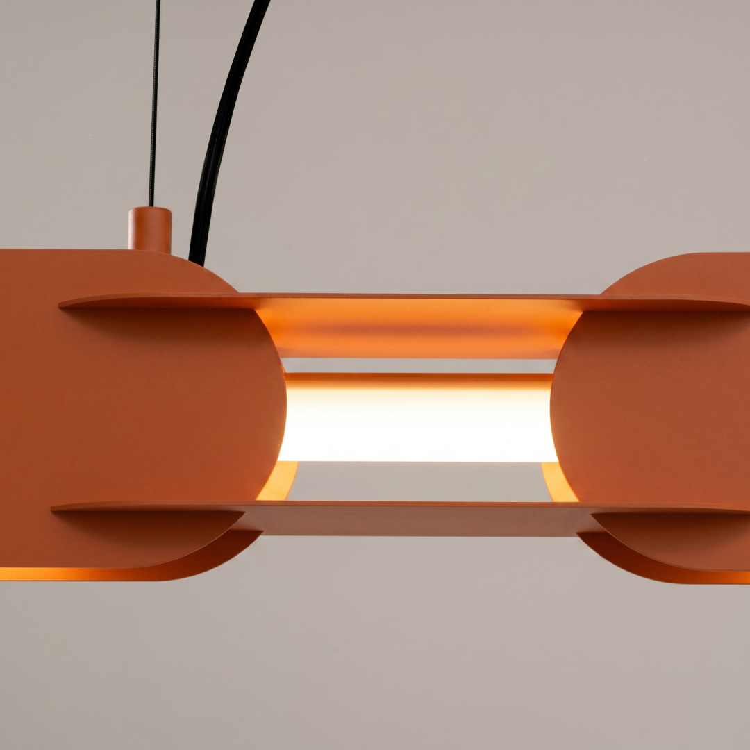Lampa wisząca CHAIN 91 ochra czerwona LED 3000K - 31188