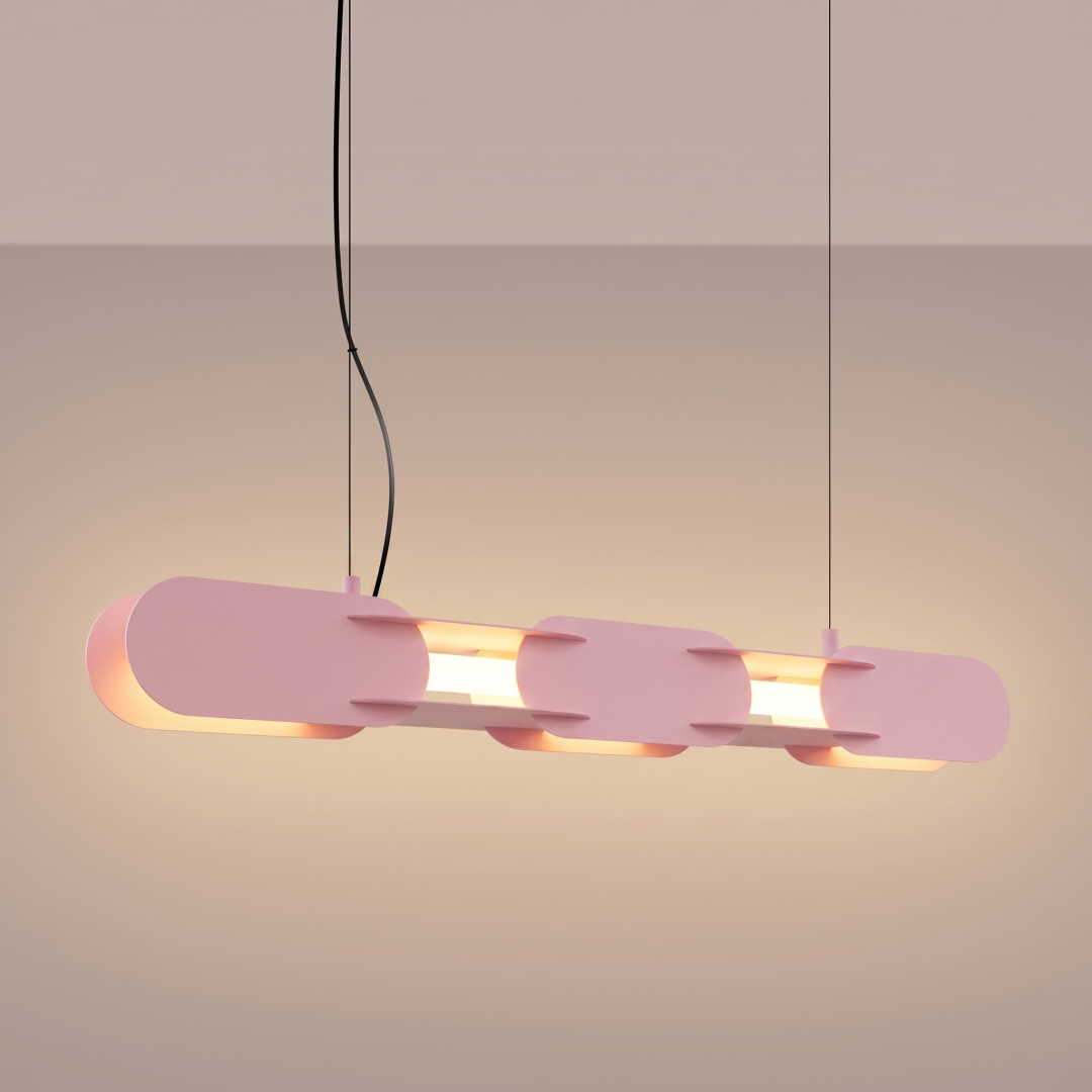 Lampa wisząca CHAIN 91 różowa LED 3000K - 31194