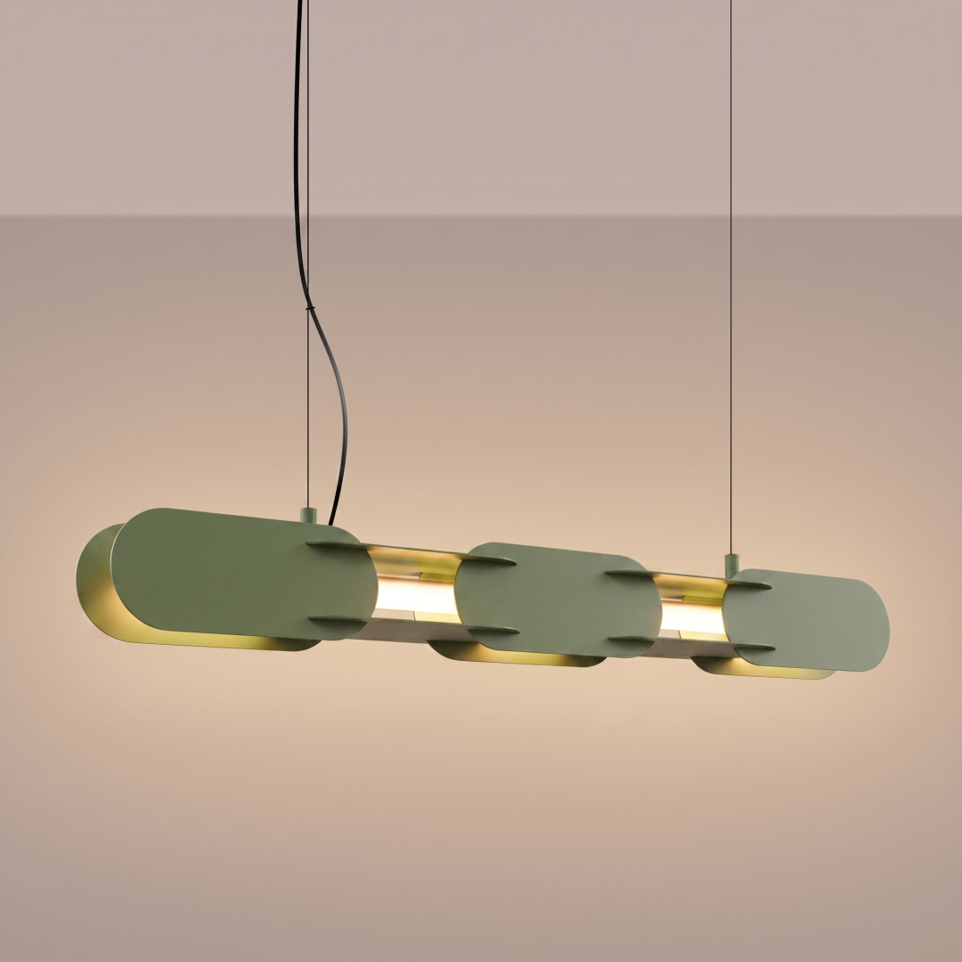 Lampa wisząca CHAIN 91 zielona oliwka LED 3000K - 31222