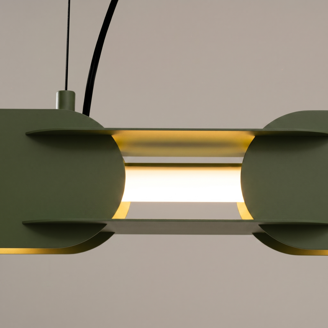 Lampa wisząca CHAIN 91 zielona oliwka LED 3000K - 31223