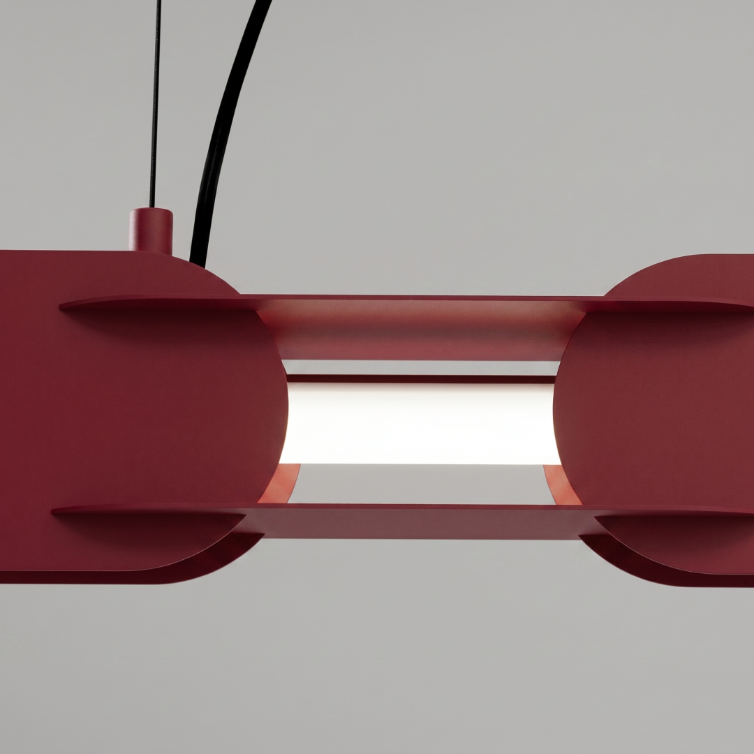 Lampa wisząca CHAIN 91 burgund LED 4000K - 31355