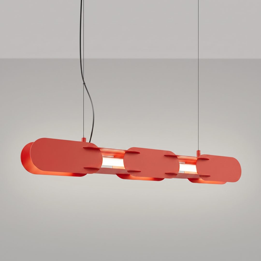 Lampa wisząca CHAIN 91 czerwona LED 4000K - 31368