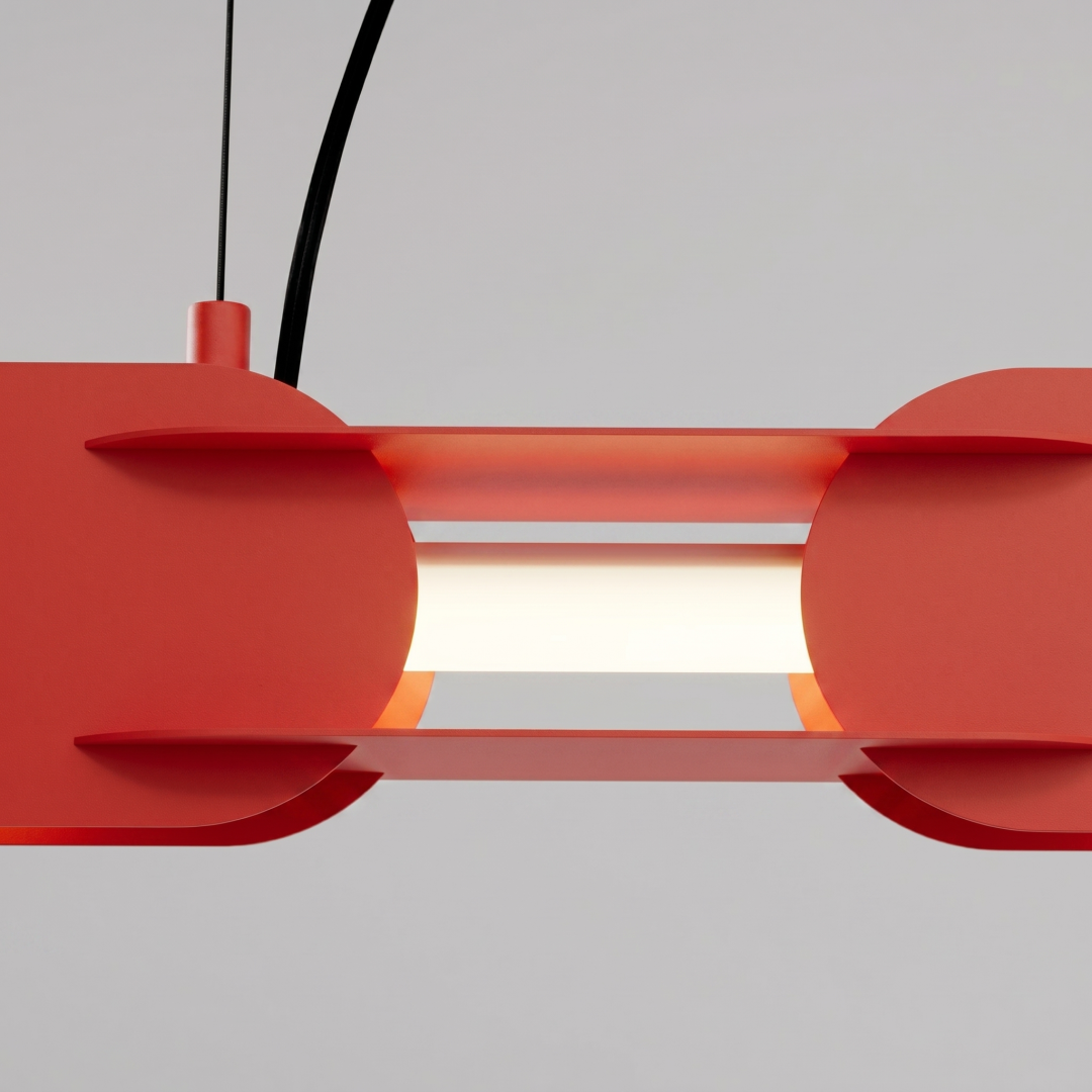 Lampa wisząca CHAIN 91 czerwona LED 4000K - 31369