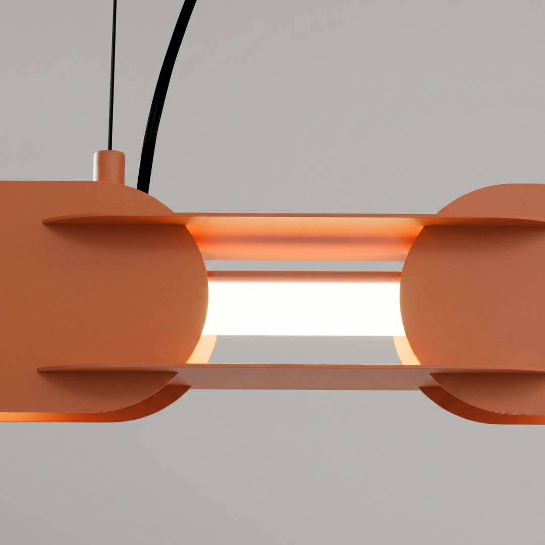 Lampa wisząca CHAIN 91 ochra czerwona LED 4000K - 31383