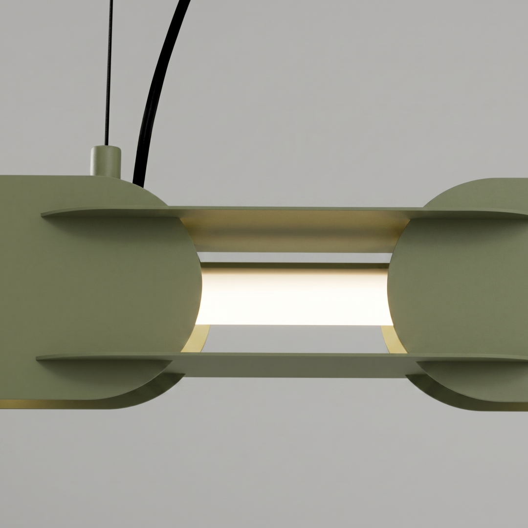 Lampa wisząca CHAIN 91 zielona oliwka LED 4000K - 31418