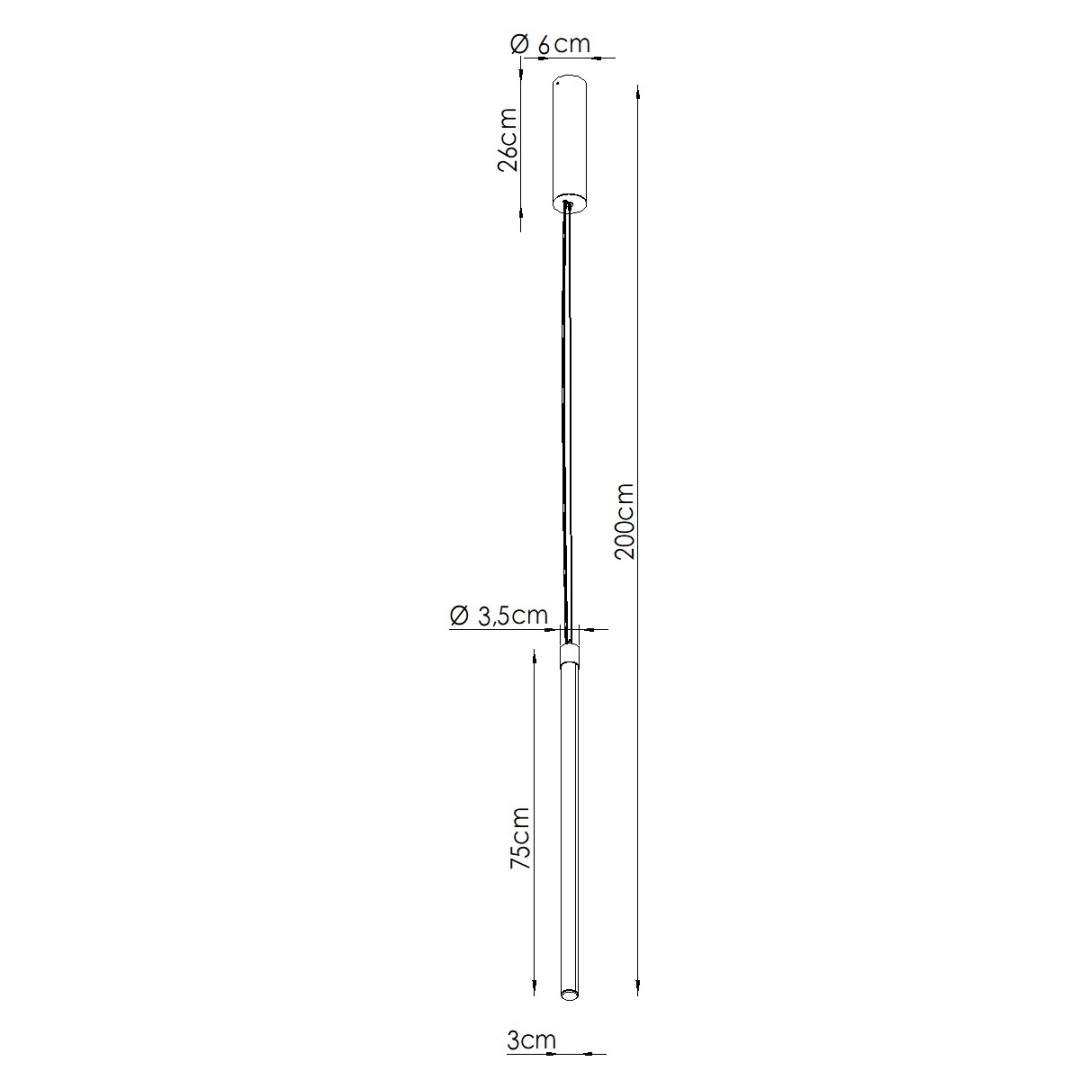 Lampa wisząca TRANG 75 błękitna LED 3000K - 31571