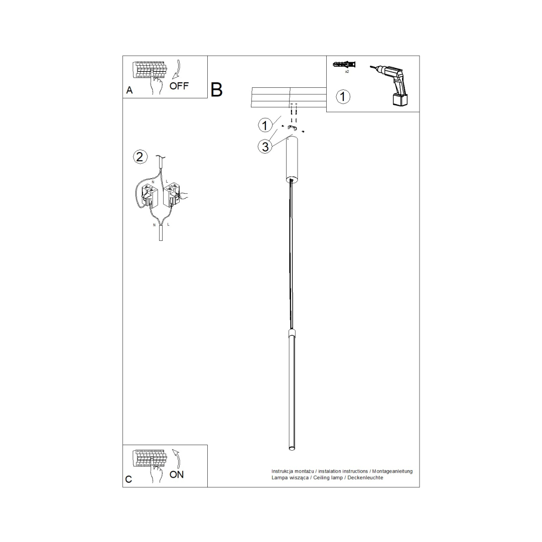 Lampa wisząca TRANG 75 mocca LED 3000K - 31612