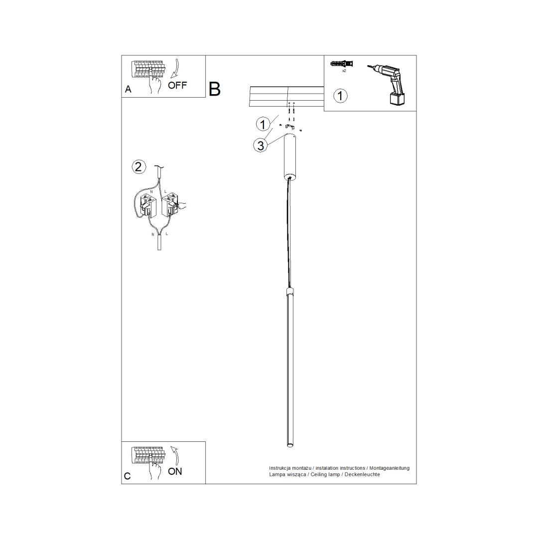 Lampa wisząca TRANG 100 beżowa LED 3000K - 31676