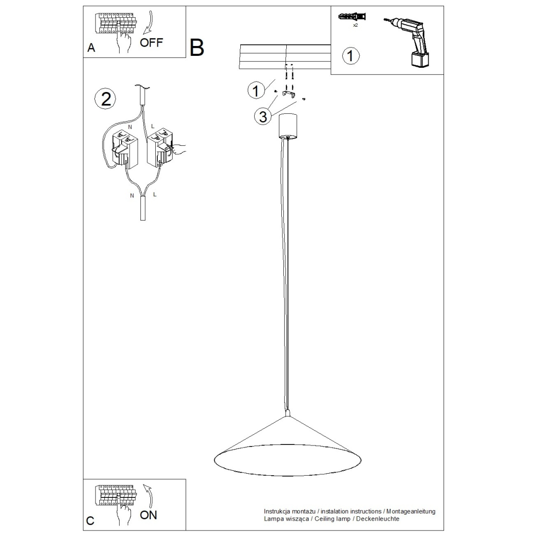 Lampa wisząca FINT mocca LED 3000K - 32474