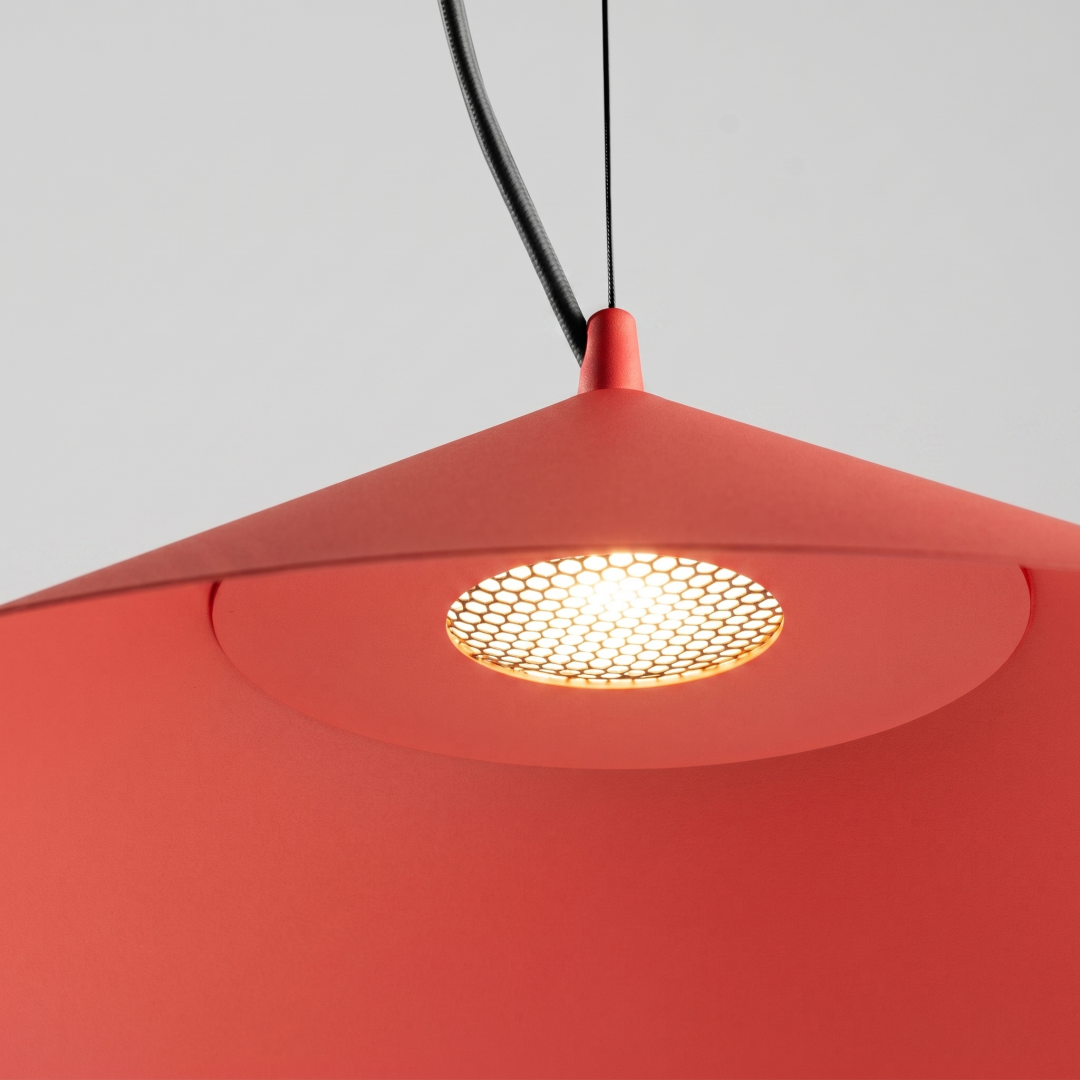 Lampa wisząca FINT czerwona LED 4000K - 32622