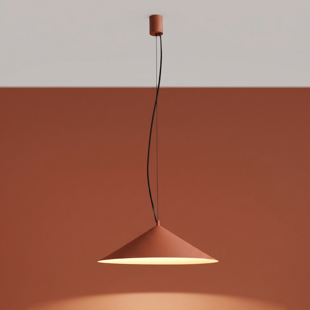 Lampa wisząca FINT ochra czerwona LED 4000K - 32648
