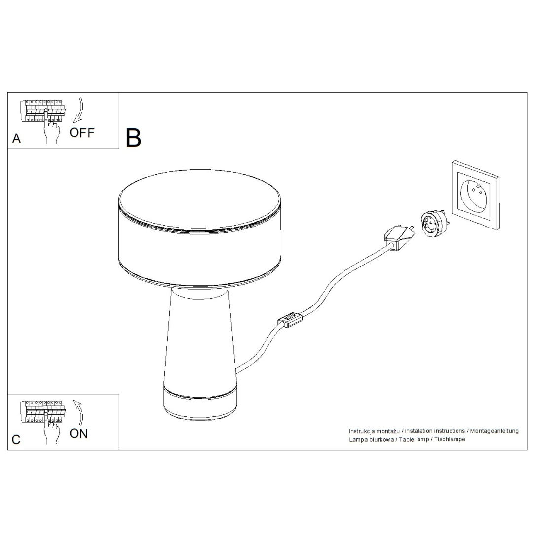 Lampa biurkowa AXO czerwona - 33706