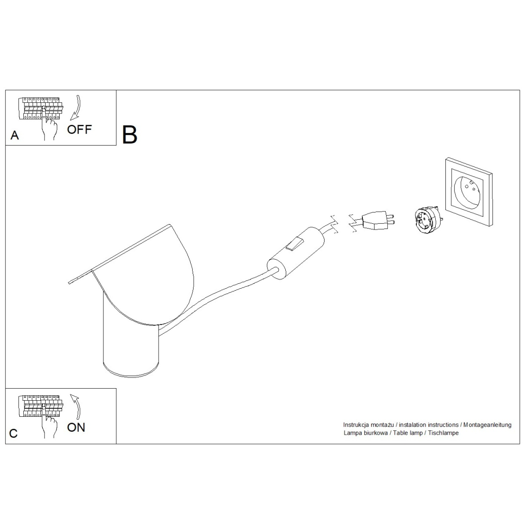 Lampa biurkowa BISCUIT żółta LED 3000K - 33763